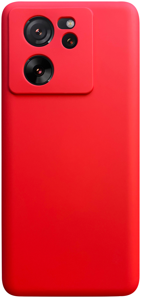 Xiaomi 13T szilikon tok kameravédővel matt piros