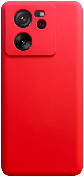 Xiaomi 13T szilikon tok kameravédővel matt piros