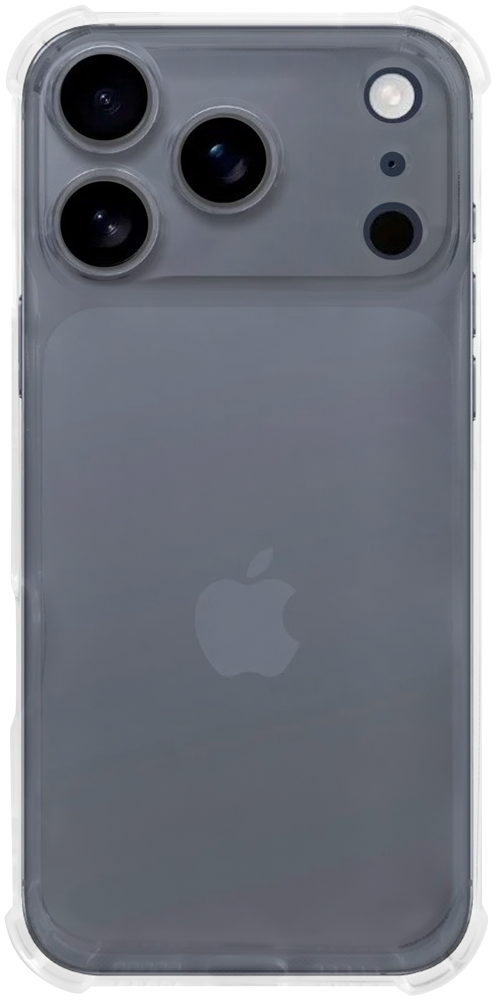 Apple iPhone 17 Pro szilikon tok közepesen ütésálló légpárnás sarok kameravédővel átlátszó