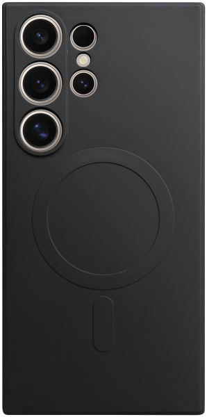 Samsung Galaxy S24 Ultra (SM-S928B) szilikon tok gyári MagSafe kameravédővel fekete