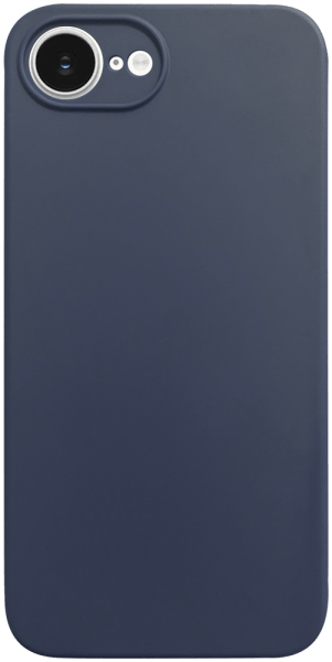 Apple iPhone 16e (SE 2025) szilikon tok kameravédővel matt sötétkék
