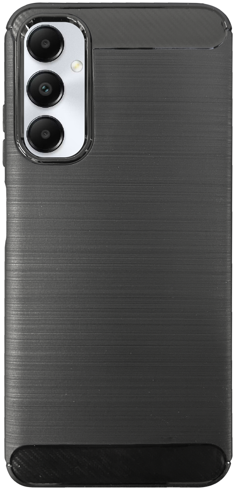 Samsung Galaxy A05s (SM-A057F) ütésálló szilikon tok szálcsiszolt-karbon minta légpárnás sarok fekete