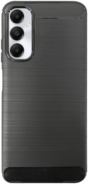 Samsung Galaxy A05s (SM-A057F) ütésálló szilikon tok szálcsiszolt-karbon minta légpárnás sarok fekete