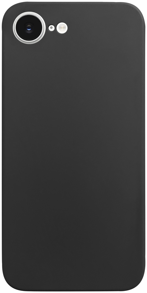 Apple iPhone 16e (SE 2025) szilikon tok kameravédővel matt fekete