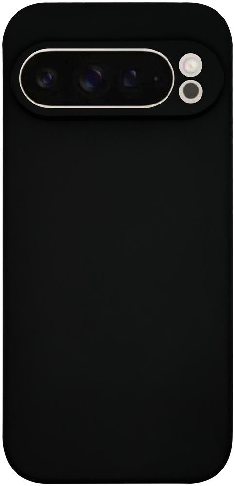 Google Pixel 9 Pro szilikon tok kameravédővel matt fekete