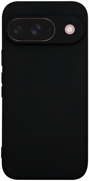 Google Pixel 9 szilikon tok kameravédővel matt fekete
