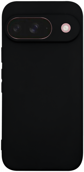 Google Pixel 9 szilikon tok kameravédővel matt fekete
