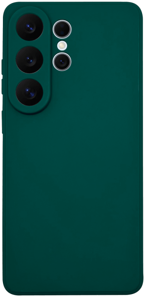 Samsung Galaxy S26 Ultra szilikon tok kameravédővel matt sötétzöld