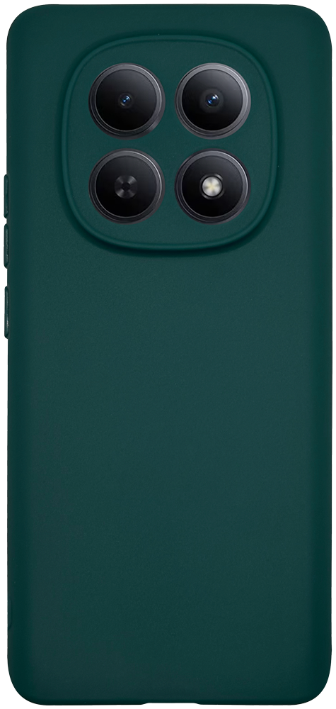 Xiaomi Redmi Note 15 szilikon tok kameravédővel matt sötétzöld